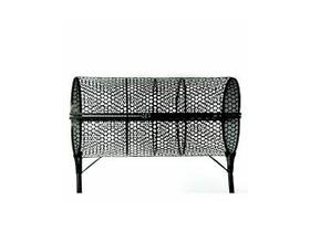 Lixeira de Rua Modelo Tela Moeda Dupla 100cm com Tampa Lixeira de Rua Modelo Tela Moeda Dupla 100cm com Tampa