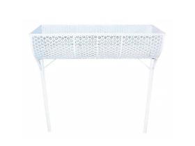 Lixeira de Rua Modelo Tela Moeda Dupla De 100cm Branca Lixeira de Rua Modelo Tela Moeda Dupla De 100cm Branca