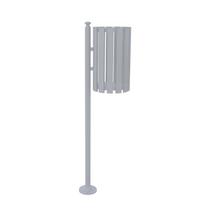 Lixeira de Rua Pátios Parques Simples Tubular Cinza 151cm Lixeira de Rua Pátios Parques Simples Tubular Cinza 151cm