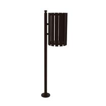Lixeira de Rua Pátios Parques Simples Tubular Marrom 151cm Lixeira de Rua Pátios Parques Simples Tubular Marrom 151cm