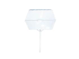 Lixeira de Rua Tela Moeda Retangular 60cm Tampa Branca