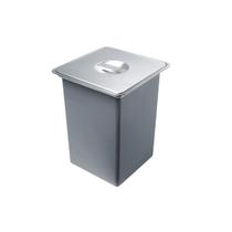 Lixeira de Sobrepor Quadrada Inox Escovado 10l Franke