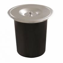 Lixeira debacco plástica tampa em aço inoxidável 5 litros 20.03.20505 Lixeira debacco plástica tampa em aço inoxidável 5 litros 20.03.20505