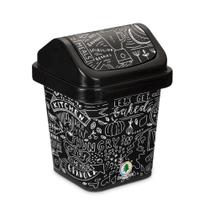 Lixeira Decorada Blackboard 3 Litros LD1743 - Monte Líbano