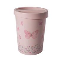 Lixeira Decorada C/ Tampa 5,5l Infantil Plasútil Quarto Bebê