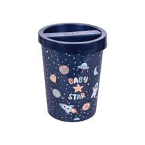 Lixeira Decorada C/ Tampa 5,5l Infantil Plasútil Quarto Bebê