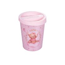 Lixeira Decorada C/ Tampa 5,5l Infantil Plasútil Quarto Bebê