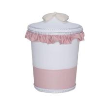 Lixeira Decorada para Quarto de Bebê Esplendor Rosa 01 Peça - Coleção Luxo - Happy Baby