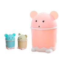 Lixeira Decorativa 2,3 Litros Urso Coelho Gato Banheiros Pia Escritórios Animais Cestos Organizador