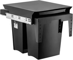Lixeira Deslizante Dupla 30L Ecológica Para Cozinha Master Preta Schmitt Lixeira Deslizante Dupla 30L Ecológica Para Cozinha Master Preta Schmitt