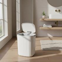 Lixeira Doméstica Inteligente Sensor Automático 10l Banheiro Cozinha Lixeira Doméstica Inteligente Sensor Automático 10l Banheiro Cozinha