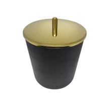 Lixeira Dourada e Preta Tampa em Aço Inox 5L - By Fineza Lixeira Dourada e Preta Tampa em Aço Inox 5L - By Fineza