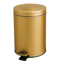 Lixeira Dourada Inox com pedal Multiuso 3L Crie Construa