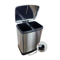 Lixeira Dupla 12L + 12L Lixeira De Banheiro Inox Envio 24Hrs