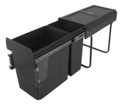 Lixeira Dupla 300mm Fixação Na Porta Moveis 30l Häfele