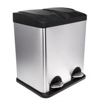 Lixeira Dupla Coleta 30 Litros Inox Biovis