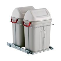 Lixeira Dupla Cromado com Corrediça Telescópica 350x500x480 mm 6051 Masutti Copat Lixeira Dupla Cromado com Corrediça Telescópica 350x500x480 mm 6051 Masutti Copat