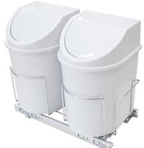 Lixeira Dupla de Base 24L - Inox Lixeira Dupla de Base 24L - Inox