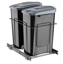 Lixeira Dupla Deslizante 30 Litros de Embutir Preta Schmitt Lixeira Dupla Deslizante 30 Litros de Embutir Preta Schmitt