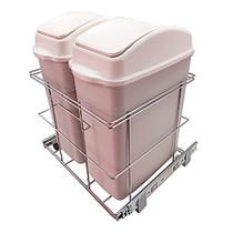 Lixeira Dupla Deslizante Base 20,5 Litros Arapuxe Cromado