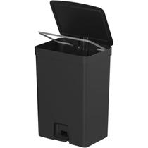 Lixeira Dupla OU com Pedal Trium 50L - Preto