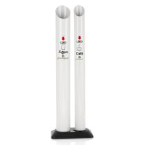 Lixeira eco p/ copo água/ café base dupla branco premisse