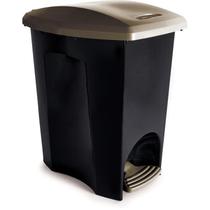 Lixeira ecoblack com pedal 15l plasutil