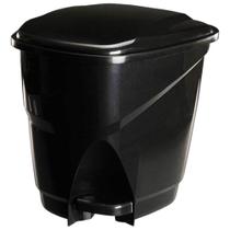 Lixeira Ecológica De Plástico Com Pedal 16l 31x31x34cm Preta Astra Lp1*pr1