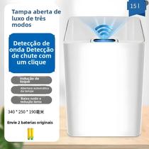 Lixeira Elétrica Inteligente Com Sensor Automático Para Uso Doméstico Em Banheiro, Cozinha, Quarto E