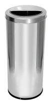 Lixeira Em Aço Inox 50 Litros Com Aro Meia Lua Lixeira Em Aço Inox 50 Litros Com Aro Meia Lua