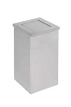 Lixeira em Aço Inox 50L Quadrada Basculante