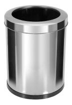 Lixeira Em Aço Inox Com Aro Inox 30 Litros Lixeira Em Aço Inox Com Aro Inox 30 Litros