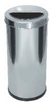 Lixeira Em Aço Inox Com Aro Meia Lua Inox 22 L Home Office