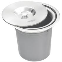 Lixeira em Aço Inox de Embutir 5 Litros - 94518005 - TRAMONTINA Lixeira em Aço Inox de Embutir 5 Litros - 94518005 - TRAMONTINA