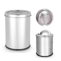 Lixeira Em Aço Inox Premium Basculante 3 Litros Base Emborrachada Cozinha Balcão Lixeira Em Aço Inox Premium Basculante 3 Litros Base Emborrachada Cozinha Balcão