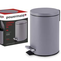 Lixeira Em Inox 5 Litros Cinza Fosca Com Pedal e Tampa Lixeira Em Inox 5 Litros Cinza Fosca Com Pedal e Tampa