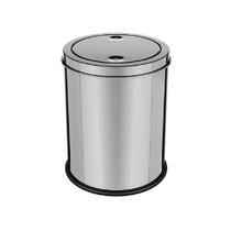 Lixeira em inox basculante 5 litros cesto de lixo anti odor tampa giratoria vai e vem luxo banheiro cozinha escritorio Lixeira em inox basculante 5 litros cesto de lixo anti odor tampa giratoria vai e vem luxo banheiro cozinha escritorio