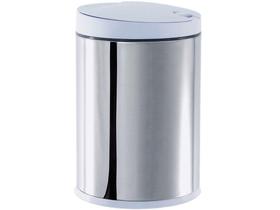 Lixeira em inox c/ tampa plástica Press 4L Branca - Brinox Lixeira em inox c/ tampa plástica Press 4L Branca - Brinox