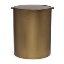 Lixeira em Metal Bronze 7 Litros 25cm 21292 Mart