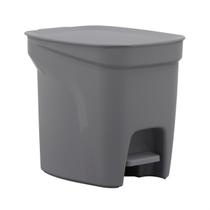 Lixeira em polipropileno compact cinza 7 l pedal tramontina