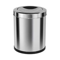 Lixeira Emaço Inox Com Tampa Meia Esfera 22 Litros Lixeira Emaço Inox Com Tampa Meia Esfera 22 Litros