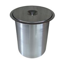 Lixeira Embutir Alumínio Com Tampa Inox Polida Lixeira Embutir Alumínio Com Tampa Inox Polida