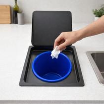 Lixeira Embutir Quadrada Embutir Preta 5 L