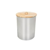 Lixeira Escritório Cozinha Banheiro Plástico 8l C/ Tampa Madeira