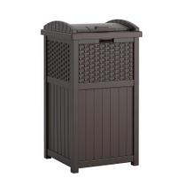 Lixeira externa Hideaway Suncast 125L com tampa marrom