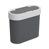 Lixeira Flat 2,8 Litros Cesto Lixo Pia Cozinha Bancada Coza Lixeira Flat 2,8 Litros Cesto Lixo Pia Cozinha Bancada Coza