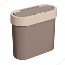 Lixeira Flat De Pia Automática Retangular Press Coza 2,8 Litros