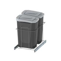 Lixeira Flip Top Desl. Dupla Lateral 15 Lts Bredal Cromado
