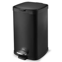 Lixeira Frame Brinox com Pedal 12 Litros em Aço Carbono Preto