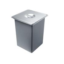 Lixeira Franke 10L de Sob Quadrada Aço Inox Escovado 13546 Lixeira Franke 10L de Sob Quadrada Aço Inox Escovado 13546